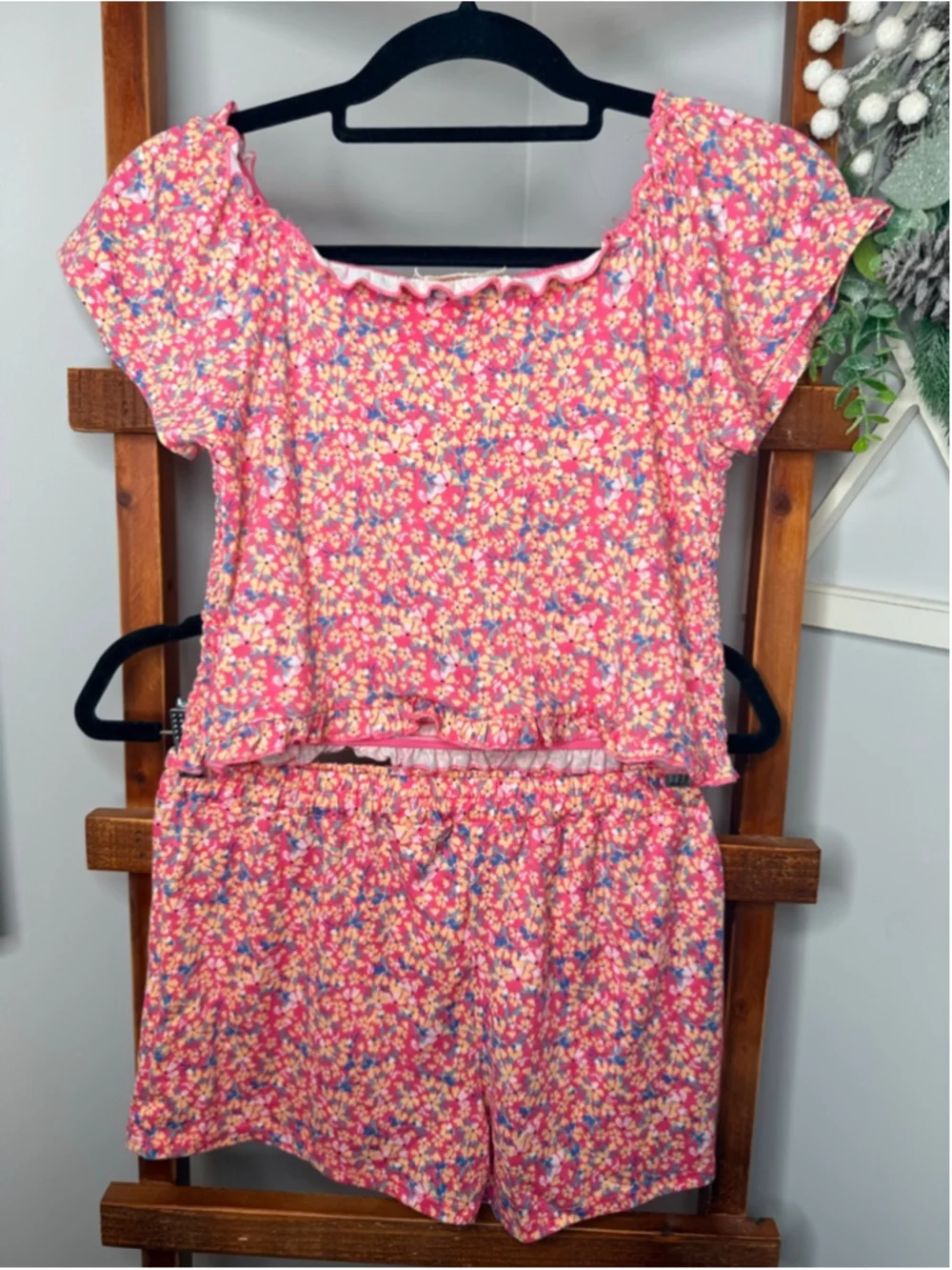 btween Girls 2-Piece Floral Set – Size 14 (fits like size 12)